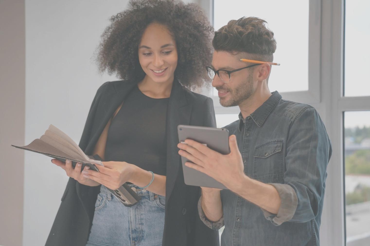 Business professional analyzing financial documents and budget spreadsheets